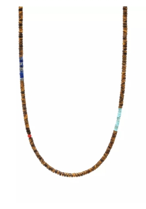 Nialaya Jewelry Heishi faceted bead-embellished necklace - Brown