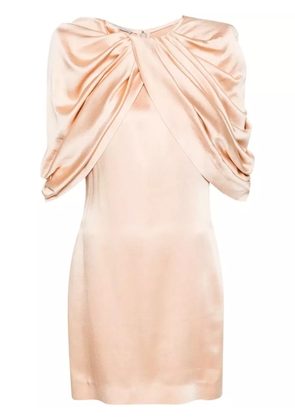 Stella McCartney draped satin mini dress - Neutrals