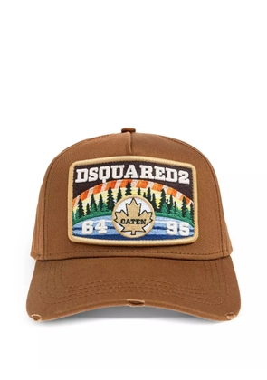 DSQUARED2 Caten 95 logo-patch baseball cap - Brown