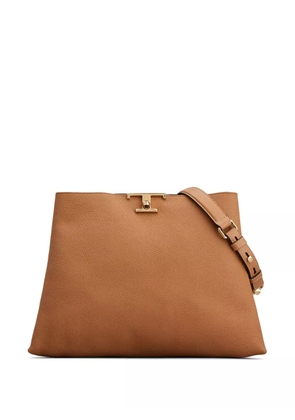 Tod's medium T Timeless leather tote bag - Brown