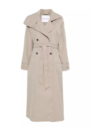 SAMSOE SAMSOE belted double-breasted coat - Neutrals