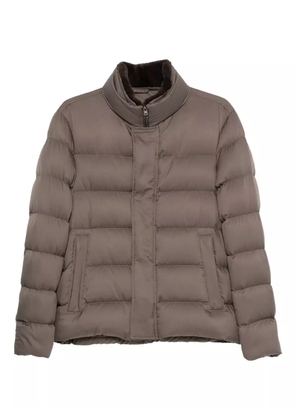 Herno quilted high-neck jacket - Brown