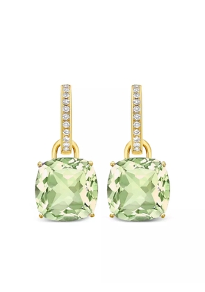 Kiki McDonough 18K yellow gold Classics amethyst and diamond hoop earrings