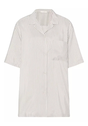The Row striped short-sleeve shirt - White