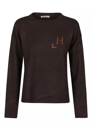 HINNOMINATE logo-appliqué sweater - Brown
