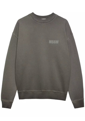 MSGM logo-print cotton sweatshirt - Grey