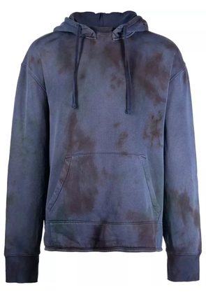 Stain Shade tie-dye drawstring cotton hood - Purple