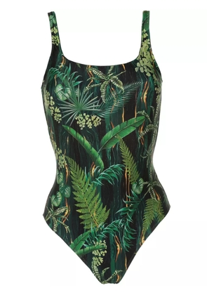 Lygia & Nanny Hapuna leaf-print swimsuit - Green