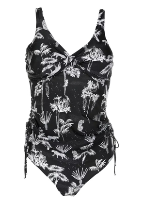 Lygia & Nanny Bruma botanical-print tankini - Black