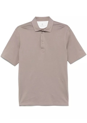 Brunello Cucinelli jersey polo shirt - Brown
