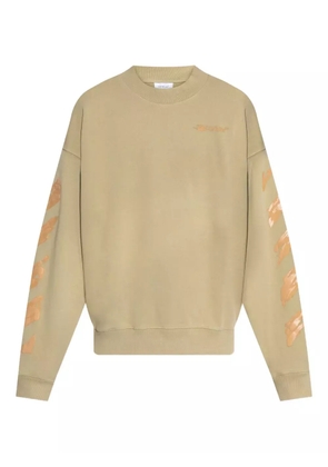Off-White logo-print sweatshirt - Neutrals