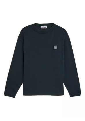 Stone Island long-sleeve logo-patch T-shirt - Blue