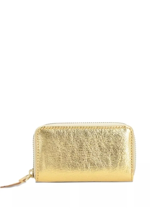 Comme Des Garçons Wallet zip leather wallet - Gold