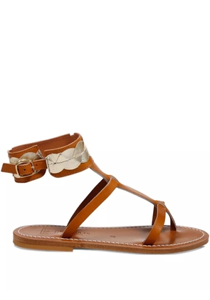 K. Jacques leather flat sandals - Brown