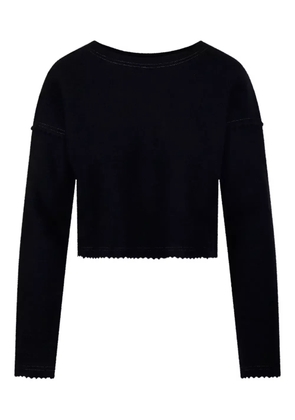 Max Mara scalloped-edge crop top - Black