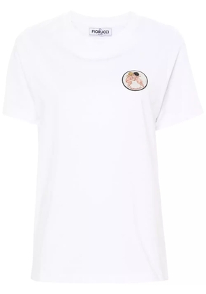 Fiorucci logo-appliqué cotton T-shirt - White