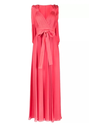 Elie Saab bow-detail double georgette gown - Red