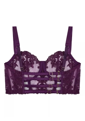 Fleur Of England Cecilia lace balconette bra - Purple