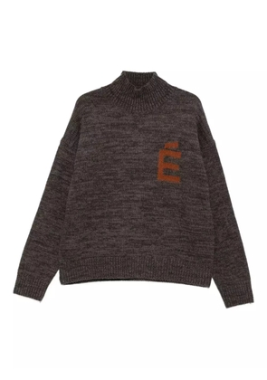 Études Studio funnel-neck logo sweater - Brown
