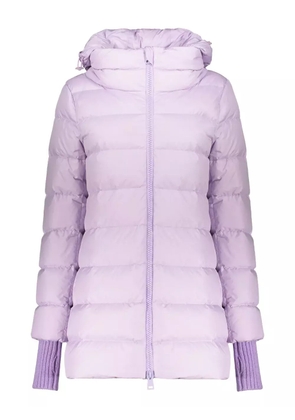 Herno hooded knit-insert down jacket - Purple