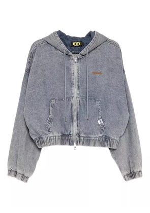 Mini Cream logo-embroidered jacket - Blue