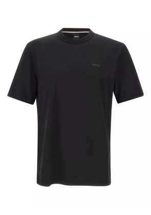 BOSS logo-embroidered crew-neck T-shirt - Black