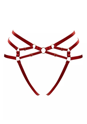Bordelle strap harness brief - Red