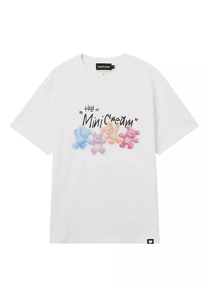 Mini Cream cotton T-shirt - White