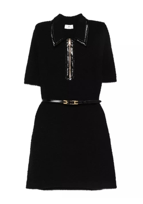Elisabetta Franchi zip-front belted dress - Black
