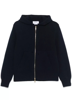 Thom Browne Geese-intarsia zipped hoodie - Black