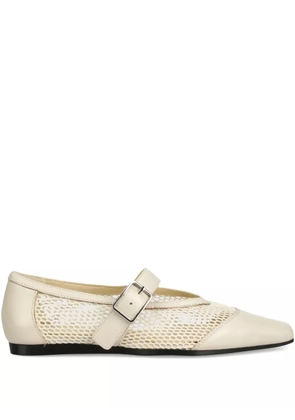 VAGABOND Delia buckle-fastening mesh ballet flats - Neutrals