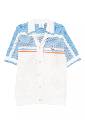 Casablanca stripe-detail shirt - Blue