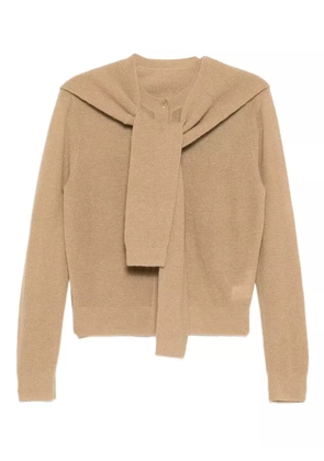 JNBY draped detailing cardigan - Brown