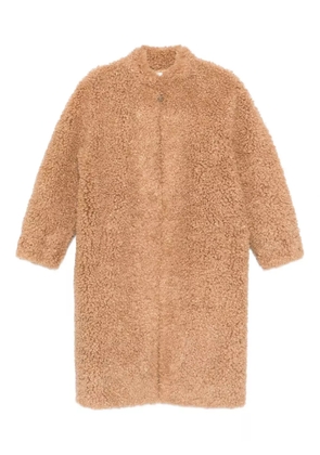 Apparis shearling overcoat - Brown