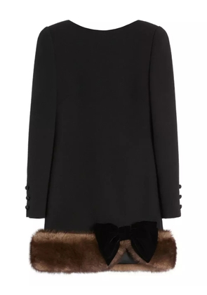 Valentino Garavani wool crepe short dress - Black