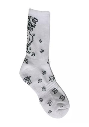 RHUDE bandana-print socks - White