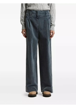 Peserico pleated-details trousers - Blue