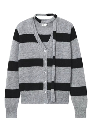 b+ab striped cardigan - Grey