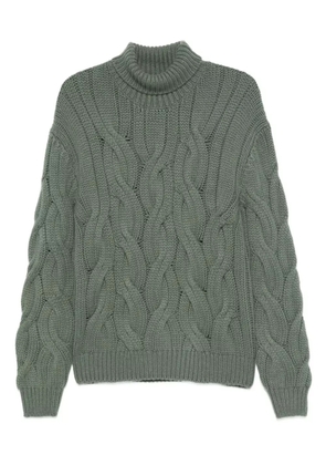 Mauro Ottaviani cable-knit turtleneck sweater - Green
