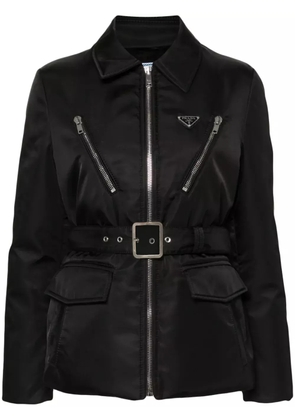 Prada triangle-logo padded jacket - Black