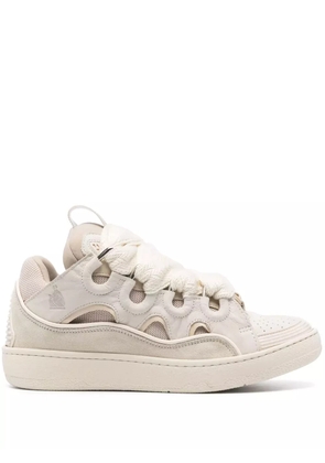 Lanvin Curb leather sneakers - Neutrals