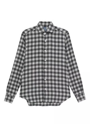 Barba check-pattern shirt - Black