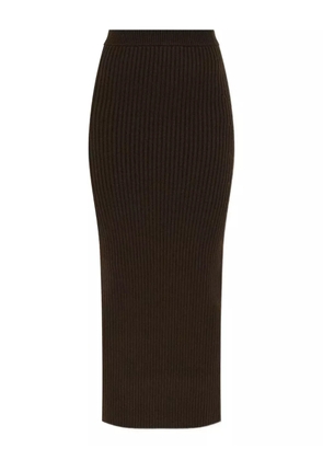 Max Mara Boris ribbed midi skirt - Brown