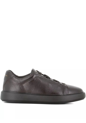 Officine Creative textured leather lace-up sneakers - Brown