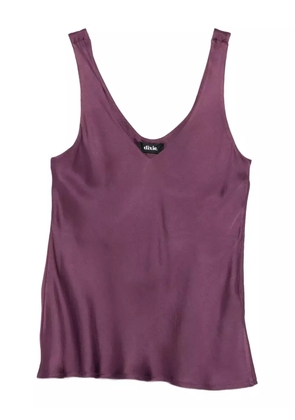 DIXIE V-neck satin top - Red