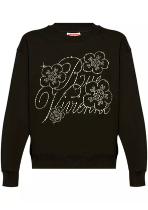 Kenzo rhinestone-logo crew-neck sweatshirt - Black
