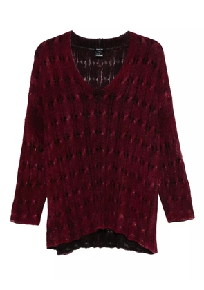 Avant Toi open-knit jumper - Red