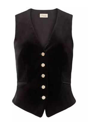 Temperley London velvet waistcoat - Black