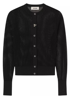 AERON mesh cardigan - Black