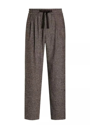 Dolce & Gabbana check-pattern pleated trousers - Brown